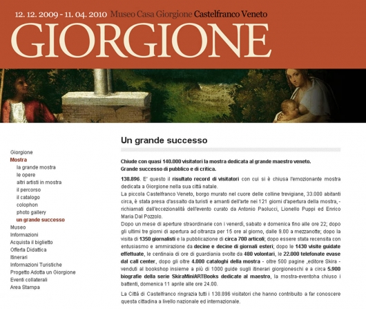 Giorgione - la grande mostra. Castelfranco Veneto